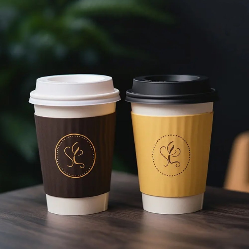 Disposable Coffee Paper Cup With Lid